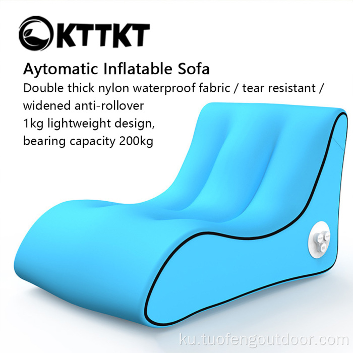 Sofa inflatable otomatîk ji bo kampa derveyî û malê